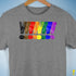 Distressed Philly LGBTQ Pride Whee! Exclamation Points Premium Unisex - Grey Heather
